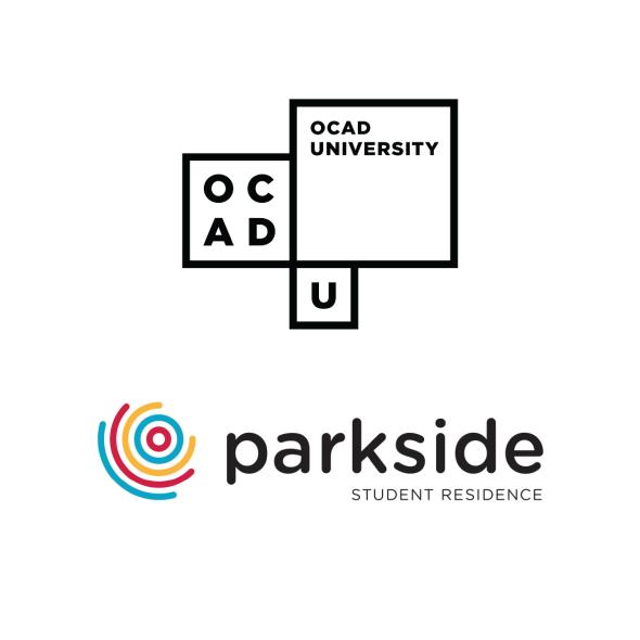 OCAD U logo plus Parkside Residency logo